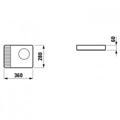 Laufen VAL Подставка прямоугольная 360х280мм, декоративная, цвет: белый
