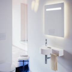 Laufen VAL Раковина-мини полка справа 550x315x115 мм с 1 отв. под смеситель, подрезаемая до 430 мм,, цвет: белый (без полотенцедержателя!)