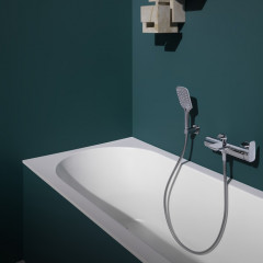 Laufen Cityplus смеситель для ванны-душа настенного монтажа, с ручным душем MyCity100, шланг ПВХ 1500 мм, цвет хром