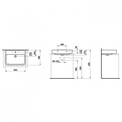 Laufen PRO S раковина для установки на поверхность, 650x480x115 мм, отверстие для смесителя по центру, белый