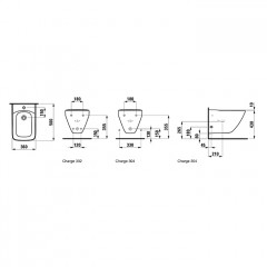 Laufen Palace Биде подвесное 560х360 мм., с 1 отверстием для смесителя, цвет белый