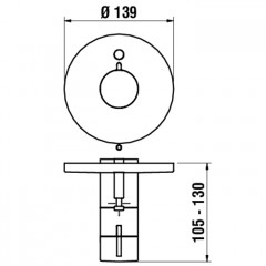Laufen Curveplus смеситель для ванны-душа скрытого монтажа, термостатический, дивертор, для установки с Simibox, цвет хром