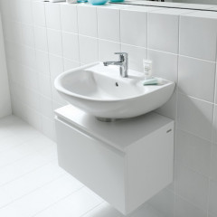 Laufen Pro Раковина 55х44х16 см,подвесная с 1 отв. под смеситель по центу, c переливом, цвет: белый