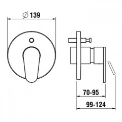 Laufen The New Classic смеситель для ванны-душа скрытого монтажа, для установки с Simibox, цвет хром