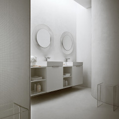 Laufen Kartell Зеркало круглое d=780мм, настенное, без подсветки, цвет: прозрачный кристал