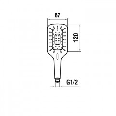 Laufen MYCITY120 ручной душ, 3 типа струи, хром