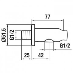 Laufen Twin Вывод для душа со встроенным держателем ручного душа, цельнометаллический, цвет хром