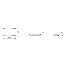 Laufen Home collection Керамический лоток 320х175х40 мм AURELIO, цвет белый