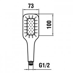 Laufen Mycity100 ручной душ, 1 тип струи, цвет хром