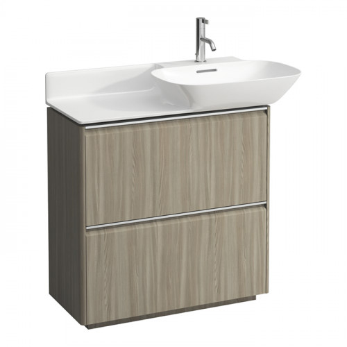 LAUFEN INO Тумба под раковину, 770x350x780 мм, 2 ящика, ручки из анодированного алюминия, подходит для раковин 813301, 813302, светлый вяз
