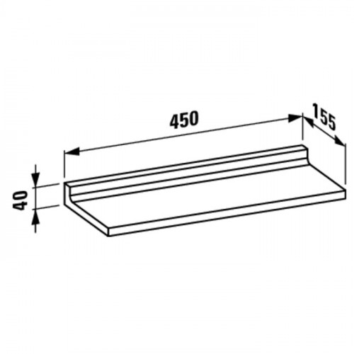 Laufen Kartell Полка 450х155мм, цвет: оранжевый