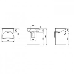Laufen REHAB раковина, "без барьера", 660x550x165 мм, белый