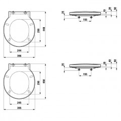 Laufen VAL Сиденье для унитаза 450x395x50мм для 8.2028.1, цвет: белый/микролифт (Последние 12шт продаем с унитазами со склада!)