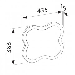LAUFEN Florakids Зеркало 435x21x383 мм, "цветок", красный