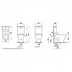 Laufen Palace Унитаз моноблок 700х360х475 мм, выпуск универс., с крепежом, С ОТВЕРСТИЕМ для подвода воды слева, цвет белый