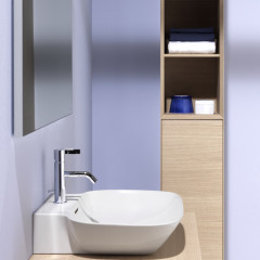 LAUFEN BOUTIQUE Тумба под раковину 900x500x430 мм., 1 ящик, с отверстием для раковины по центру, цвет светлый дуб