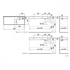 Laufen Kartell Раковина 1200х460х120мм без перелива (раковина справа), c 1 отв. под смеситель, цвет: белый