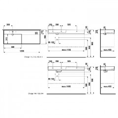 Laufen Kartell Раковина 1200х460х120мм с 3 отв. под смеситель, со скр сливом, полка справа, цвет: белый глянец (продается с базой 4.0764.8.033.640.1)