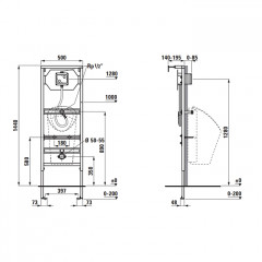 Laufen CU1 Инсталляция для писсуара