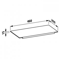 Laufen Kartell Полочка для раковины 460х200мм, цвет: прозрачный кристал