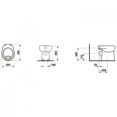 LAUFEN Florakids Унитаз напольный 385х295х350 мм, слив в стену, ,цвет белый