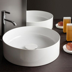 LAUFEN LIVING SQUARE Раковина круглая 380х380х130 мм без отв. под смеситель,без перелива, цвет: белый