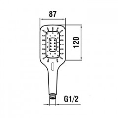 Laufen Mycity120 ручной душ, 3 типа струи, цвет хром/белый