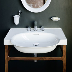 Laufen New Classic Раковина накладная овальная 600х480х75 мм, с 3 отв под смеситель,с переливом, цвет белый