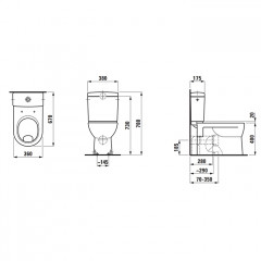 Laufen Pro Унитаз-компакт 67х36х40 см, c полочкой, выпуск Vario, для бачка 82695.1/2/3/5, цвет белый