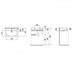 Laufen Sonar SONAR раковина для установки на поверхность 600x420x140 мм, отверстие для смесителя по центру, цвет: белый