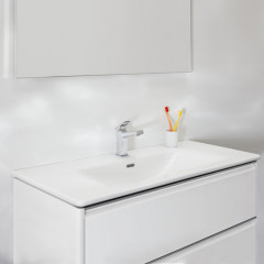 LAUFEN PALACE Комплект мебели 1000х450х545 мм., с раковиной Slim, 2 ящика, органайзер для ящика, ручка анодированный алюминий, цвет белый матовый