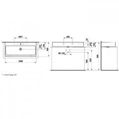 Laufen Living City Раковина 1000х460х140мм с 1 отв. под смеситель, цвет: белый