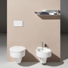 Laufen VAL Унитаз подвесной 530x390x360мм, безободковый, с покр. LLC, цвет: белый