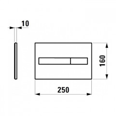 Laufen Installation System LIS Смывная клавиша, двойной смыва, цвет хром глянцевый (Со склада продаем без инсталляции)