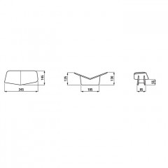 Laufen Home collection Керамическая подставка для книг 345x145x125/130 мм LIBRO , цвет белый