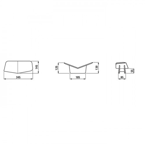 Laufen Home collection Керамическая подставка для книг 345x145x125/130 мм LIBRO , цвет белый