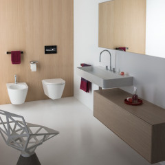 Laufen Kartell Биде подвесное 545х370х290мм, с 1 отв. под смеситель, без боковых отв, с покр. LLC, цвет: белый