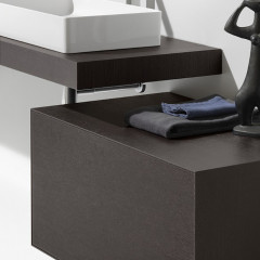 LAUFEN BOUTIQUE Тумба под раковину 900x500x430 мм., 1 ящик, с отверстием для раковины по центру, цвет темный дуб