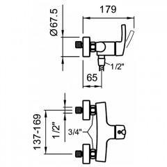 Laufen Curveprime смеситель для душа без аксессуаров, цвет хром