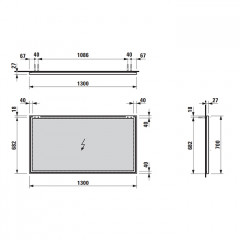 LAUFEN Frame 25 Зеркало 600х700х25 мм, с алюминиевой рамкой, без подсветки