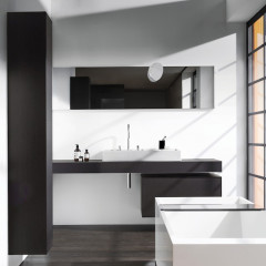 LAUFEN BOUTIQUE Тумба под раковину 900x500x430 мм., 1 ящик, с отверстием для раковины по центру, цвет темный дуб