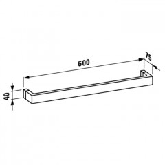 Laufen Kartell Полотенцедержатель 600мм, цвет: изумрудный зеленый