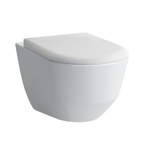 LAUFEN Pro Комплект: унитаз подвесной Rimless 8.2096.6.000.000.1 + сиденье soft-close 8.9395.9.000.000.1, цвет белый (АКЦИЯ:со скл- сидение за 1руб!)