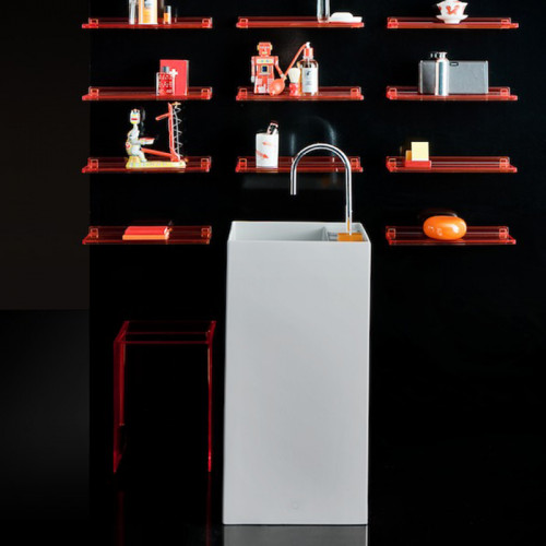 Laufen Kartell Свободност раковина 375х435х900мм без перелива, с 1 отв. под смеситель, с покр. LLC, цвет: белый