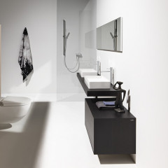 LAUFEN BOUTIQUE Тумба под раковину 900x500x430 мм., 1 ящик, с отверстием для раковины по центру, цвет темный дуб