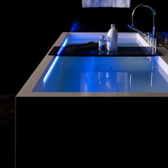 Laufen Kartell Ванна 1700x860x440мм, свободностоящая, с слив-переливом с подсветкой, сист. подъема, материал: композит, цвет: белый