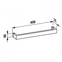 Laufen Kartell Полотенцедержатель 450мм, цвет: синий