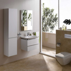 Laufen Palace Шкаф подвесной, 350х335х1650мм, с 1 дверцей, петли справа, 4 стеклянные полки, цвет: белый матовый (ПРОДАЕМ с нашего склада!)