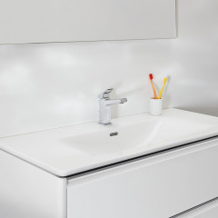 LAUFEN PALACE Комплект мебели 1000х450х545 мм., с раковиной Slim, 2 ящика, органайзер для ящика, ручка анодированный алюминий, цвет белый глянцевый