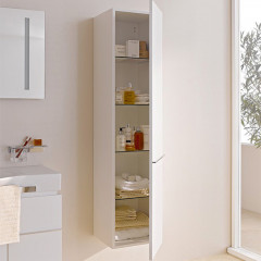 Laufen Palace Шкаф подвесной, 350х335х1650мм, с 1 дверцей, петли справа, 4 стеклянные полки, цвет: белый матовый (ПРОДАЕМ с нашего склада!)